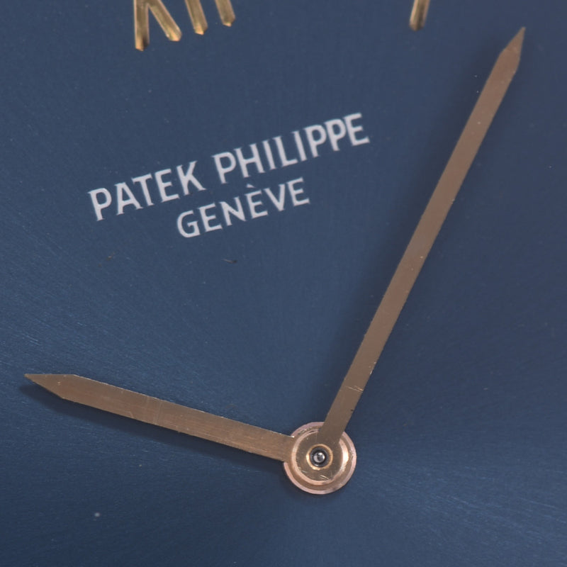 PATEK PHILIPPE Patec Philippe Golden Elimination 3589 Men' s YG/leather watch, automatic winding watch, Blue Chord, AB Ranks, used silver.