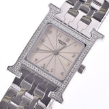 HERMES Hermes H watch Ramsis bezel diamond HH1. 230 ladies SS watch Quartz White Dial A-grade second-hand silver