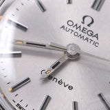 OMEGA オメガ ジュネーブ アンティーク 566.045 レディース SS/革 腕時計 自動巻き シルバー文字盤 ABランク 中古 銀蔵