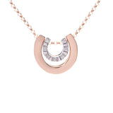 CELINE Celine Horseshoe Ladies K18PG/WG/Diamond Necklace A Rank Used Ginzo