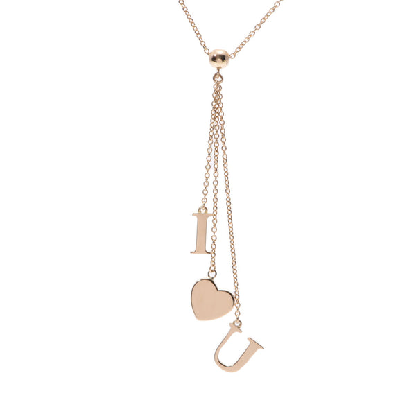 TIFFANY&Co. ティファニー I LOVE YOU レディース K18YG ネックレス Aランク 中古 銀蔵