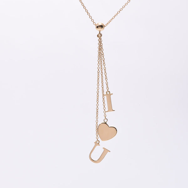 TIFFANY&Co. ティファニー I LOVE YOU レディース K18YG ネックレス Aランク 中古 銀蔵