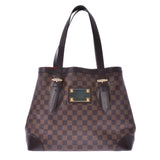 LOUIS VUITTON Louis Vuitton Damier Hampstead MM Tote Bag Brown N51204 Ladies Handbag AB Rank Used Ginzo