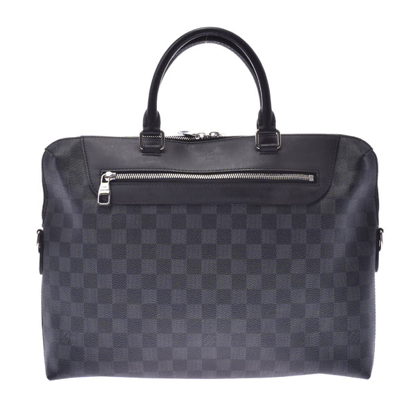 LOUIS VUITTON Louis Vuitton Damier Graphite PDJ 2WAY Bag Black/Grey N48260 Men's Business Bag B Rank Used Ginzo