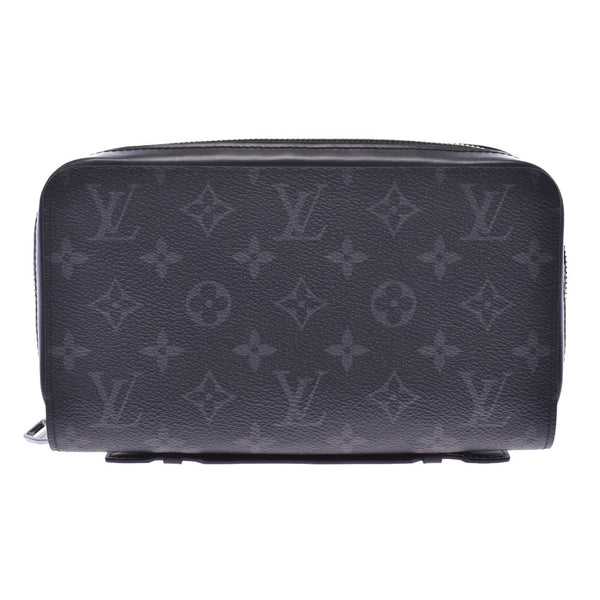 LOUIS VUITTON ルイヴィトン モノグラム エクリプス ジッピー XL 黒/グレー M41503 メンズ 長財布 ABランク 中古 銀蔵