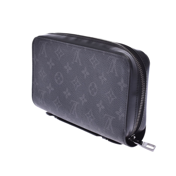 LOUIS VUITTON ルイヴィトン モノグラム エクリプス ジッピー XL 黒/グレー M41503 メンズ 長財布 ABランク 中古 銀蔵