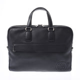 GUCCI Gucci interlocking grip G 2WAY bag black 322057 unisex calf business bag A rank used silver storehouse