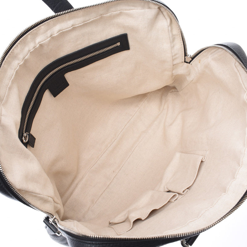 GUCCI Gucci interlocking grip G 2WAY bag black 322057 unisex calf business bag A rank used silver storehouse