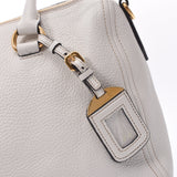 A Prada prada handbag White Ladies calf 2WAY bag a