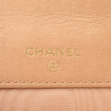 CHANEL Shanel, Kocomark W Hoc, wallet, beige, let-wallet, two cavity skins, two wallets, AB ranks, used silver