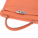 HERMES Hermes Kelly 32 outer sewing 2WAY bag Orange □H stamped (around 2004) Ladies Togo handbag AB rank used Ginzo