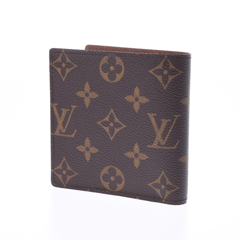 1円 LOUIS VUITTON ルイヴィトン M61675 モノグラム ポルトフォイユ マルコ 二つ折り 財布 ウォレット ブラウン系 FD3458