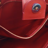 Salvatore Ferragamo Ferragamo chain bag red gold metal fittings Lady's calf shoulder bag A rank used silver storehouse
