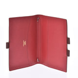 爱马仕爱马仕agender的颜色棕色/红色＊a刻(大约1997年)男女皆宜的都库什山脉贝尔笔记本封面等级使用银