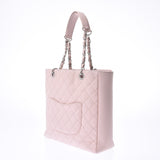 CHANEL Chanel chain Thoth pink silver metal fittings Lady's caviar skin tote bag B rank used silver storehouse