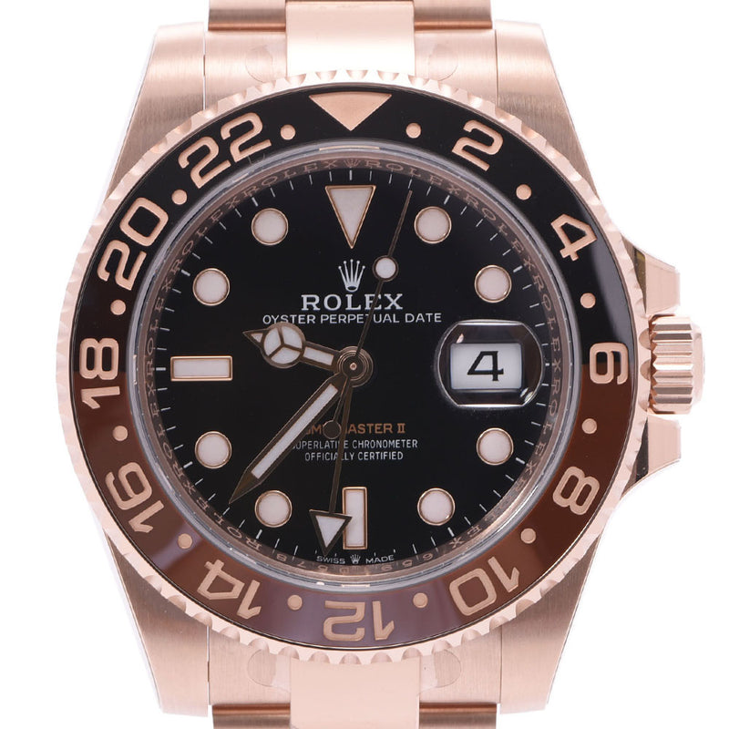 ROLEX Rolex [Cash Special] GMT Master 2 Black/Brown Bezel 126715CHNR Men's Everose Gold Watch Automatic winding Black Dial New Silver