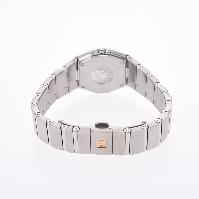 欧米茄（Omega）Omega Constellation Blush Tahitian 12P Diamond 123.10.24.60.57.003 Ladies SS Watch石英黑色外壳表盘二手的Ginzo