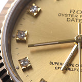 ROLEX ロレックス デイトジャスト 10Pダイヤ 68273G ボーイズ YG/SS 腕時計 自動巻き シャンパン文字盤 Aランク 中古 銀蔵