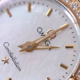 OMEGA Omega Constellation Bezel Diamond 1267.70 Ladies YG / SS Watch Quartz Shell Dial AB Rank Used Ginzo