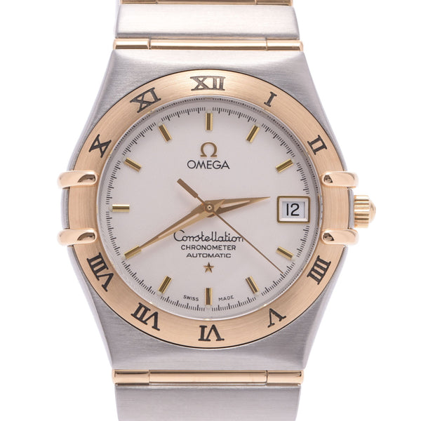 欧米茄Omega Constellation Chronometer 1202.30男士YG / SS手表自动上链白色表盘A级二手Ginzo