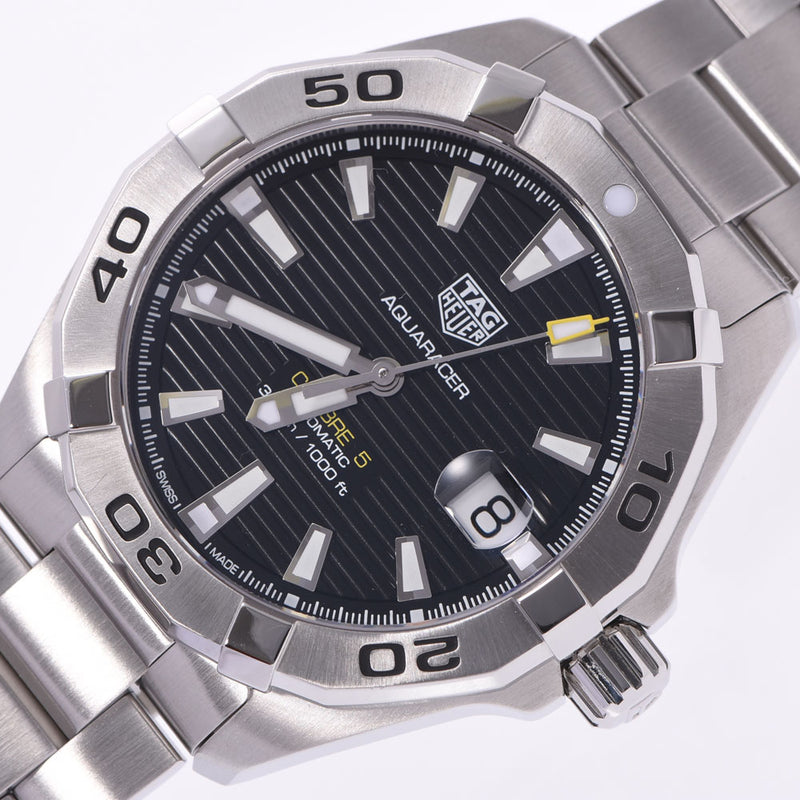 TAG HEUER タグホイヤー アクアレーサー WBD2110 メンズ SS 腕時計 自動巻き 黒文字盤 Aランク 中古 銀蔵