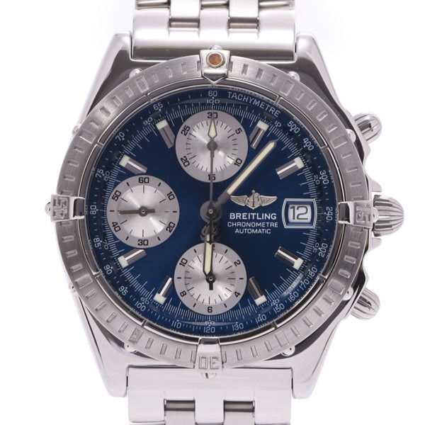 BREITLING Breitling Chronomat A13352 Men's SS watch self-winding blue dial A rank used Ginzo