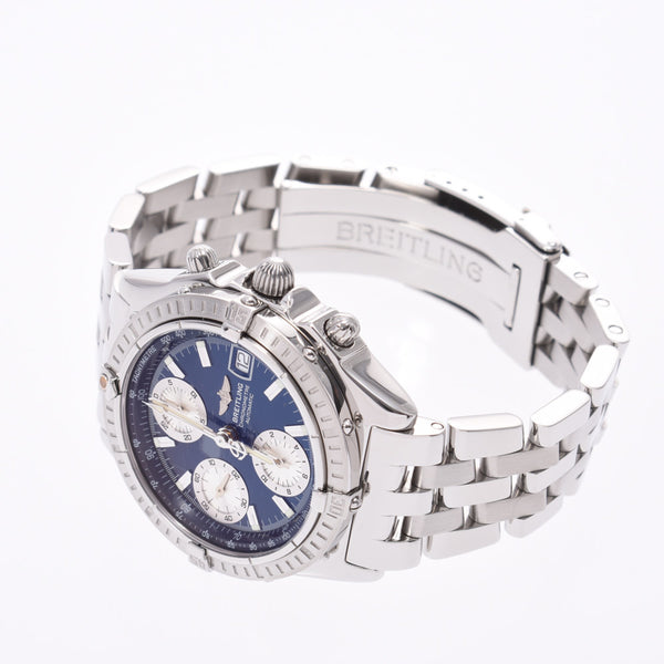 BREITLING Breitling Chronomat A13352 Men's SS watch self-winding blue dial A rank used Ginzo