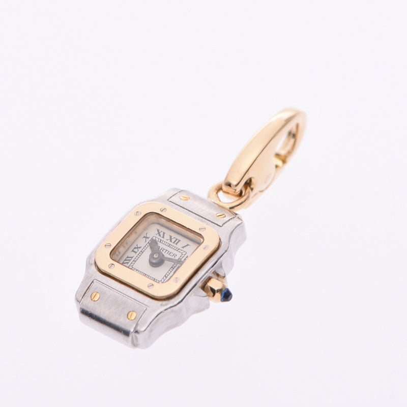 CARTIER Cartier Santos Gulliver watch charm unisex SS / K18YG pendant top AB rank second-hand silver jewelry