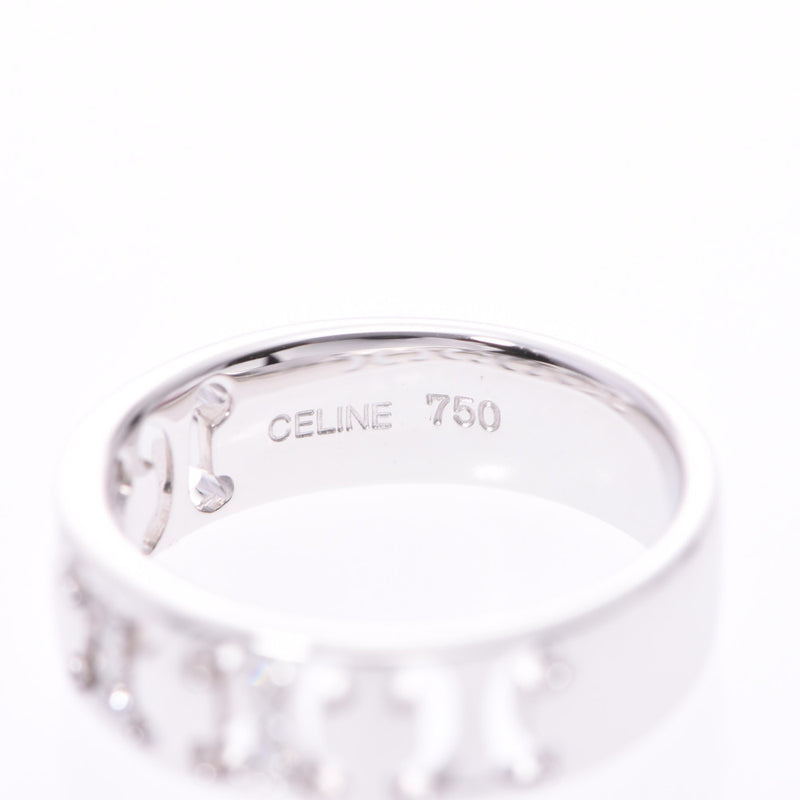CELINE Celine Macadam Motif No. 8.5 Ladies Diamond/K18WG Ring/Ring A Rank Used Ginzo