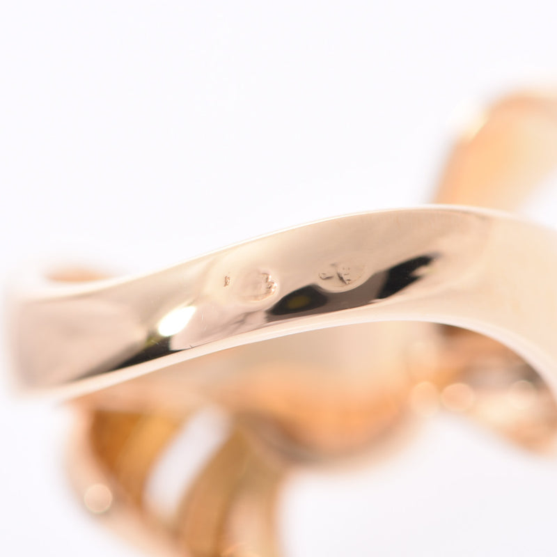 Christian Dior Christian Dior ribbon motif #48 No. 8 women'S K18YG ring-ring a-rank used silver