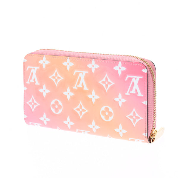 LOUIS VUITTON ルイヴィトンヴェルニジッピーウォレットバレンタイン-limited pink system gradation M64158 Lady's long wallet AB rank used silver storehouse