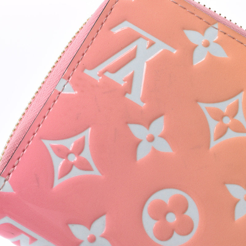 LOUIS VUITTON ルイヴィトンヴェルニジッピーウォレットバレンタイン-limited pink system gradation M64158 Lady's long wallet AB rank used silver storehouse