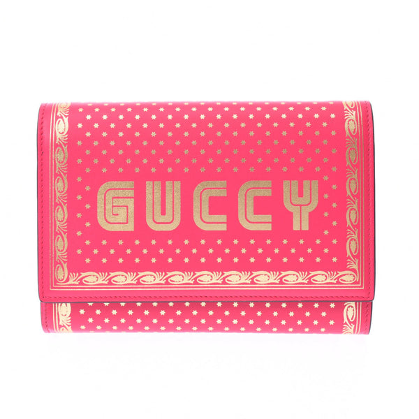 GUCCI Gucci GUCCY, the Sholder bag, the pink/gold 524967 Ladies' Carf chain Wallet, the new Chuschin Gingzo.