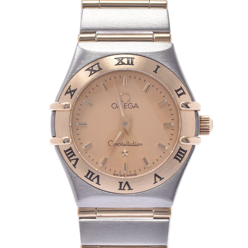 OMEGA オメガコンステレーションミニ 1262.10 Lady's SS/YG watch quartz champagne clockface A rank used silver storehouse