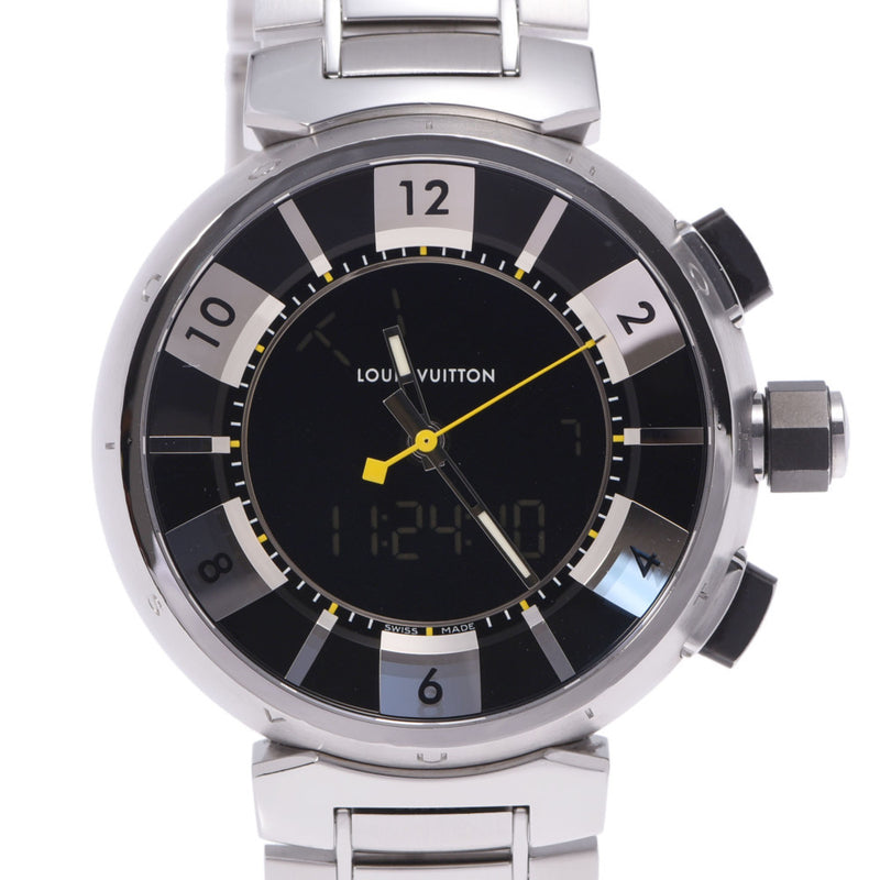 ルイヴィトンタンブール インブラック メンズ 腕時計 Q118F LOUIS