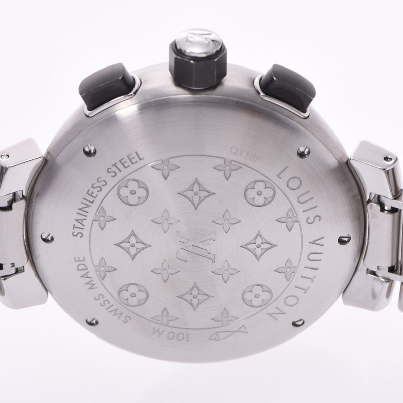 LOUIS Vuitton Louis Vuitton tambourine in black q118f boys SS watch Quartz Black Dial A Rank used silver