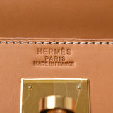 HERMES エルメス ケリー 32 外縫い 2WAYバッグ ナチュラル ゴールド金具 □F刻印(2002年頃) レディース ヴァッシュ ハンドバッグ Bランク 中古 銀蔵