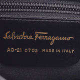Salvatore Ferragamo,Ferragamo,Gancini金器,手提包,黑色金器,女士,皮革,半肩袋,AB等级,使用银器