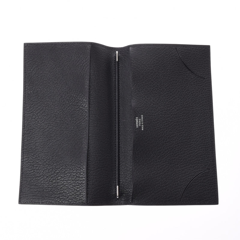 HERMES Hermes agenda vision black silver metal fitting C engraved (around 2018) unisex sable notebook cover A rank used silver warehouse