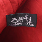 HERMES Hermes Amedava Cabadupose,Red Unisex Canvas,Leather,Totebag B-Rank,使用银器