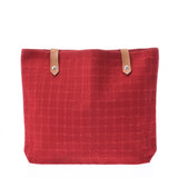 HERMES Hermes Amedava Cabadupose,Red Unisex Canvas,Leather,Totebag B-Rank,使用银器