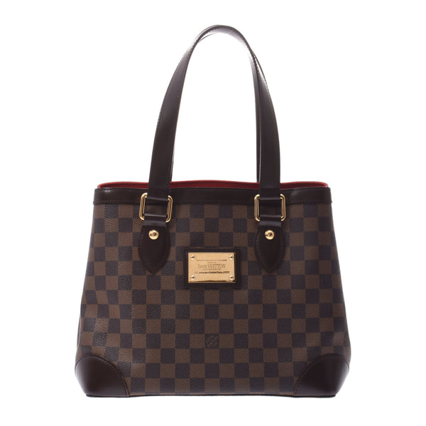 LOUIS VUITTON Louis Vuitton Damier Hampstead PM Brown N51205 Ladies Handbag B Rank Used Ginzo
