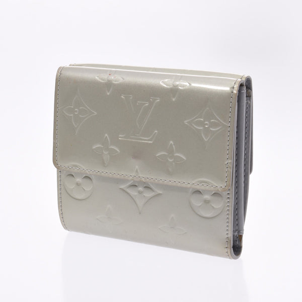 LOUIS VUITTON Louis Vuitton Verni Porto Monetbie Carte Credit Gris M91168 Ladies Bi-Fold Wallet B Rank Used Ginzo