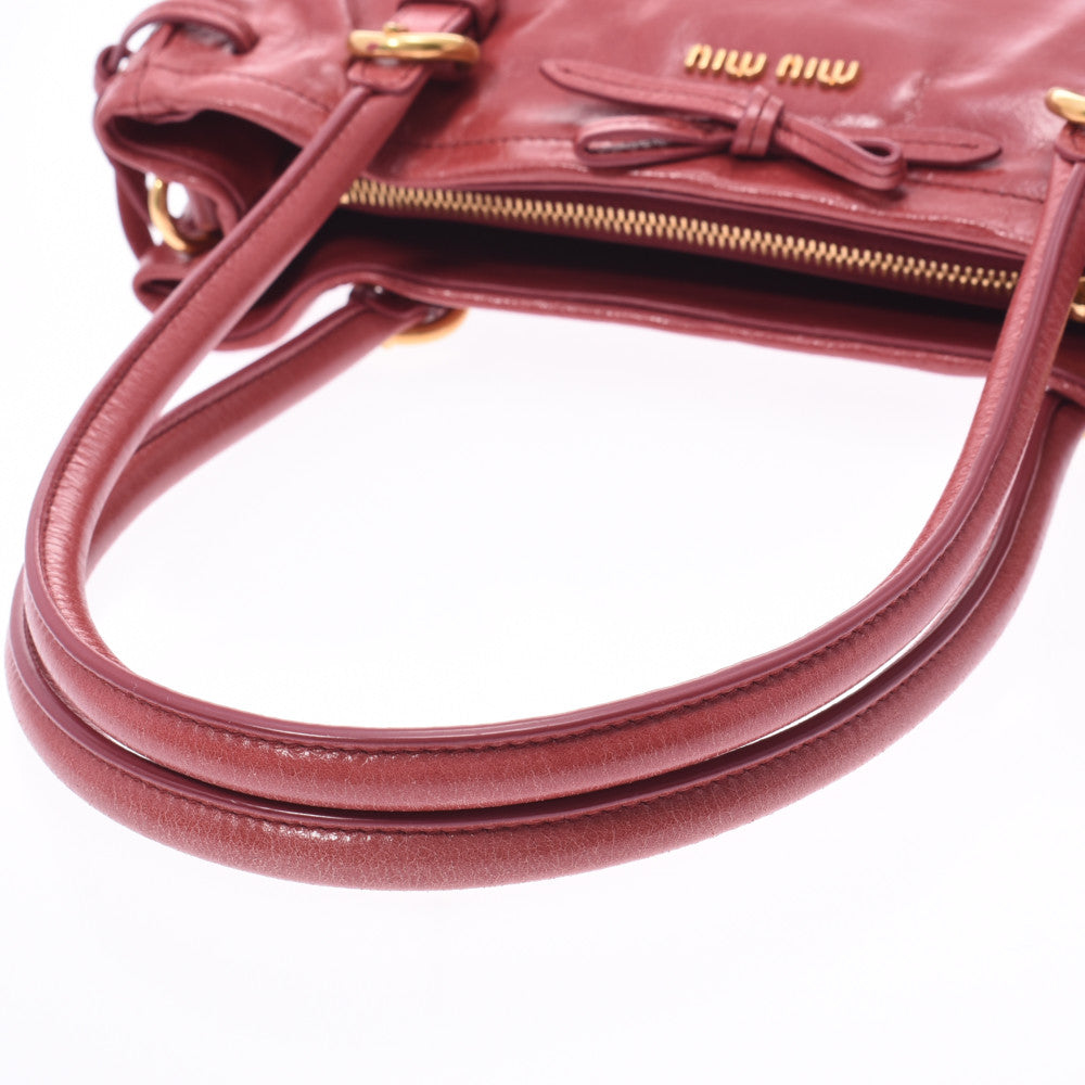 Miu Miu 2WAY bag pink gold metal fittings ladies calf handbag