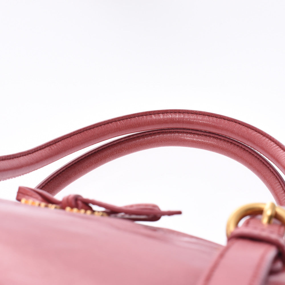 Miu Miu 2WAY bag pink gold metal fittings ladies calf
