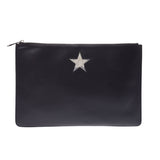 Givenchy Givenchy star black unisex scarf clutch bag B-rank used silver stock