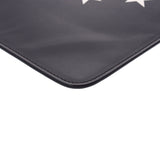 Givenchy Givenchy circle star black unisex calf clutch bag A rank used silver storehouse