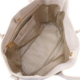PRADA Prada Tote Bag Ivory BN2537 Ladies Calf 2WAY Bag A Rank Used Ginzo