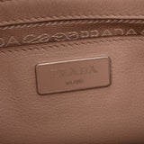 PRADA Prada 2WAY bag mini-beige silver metal fittings Lady's calf suede cloth handbag B rank used silver storehouse