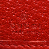 GUCCI Zip Around Wallet Red Gold Metal Fittings 524790 Unisex Calf/Linen Long Wallet Unused Ginzo